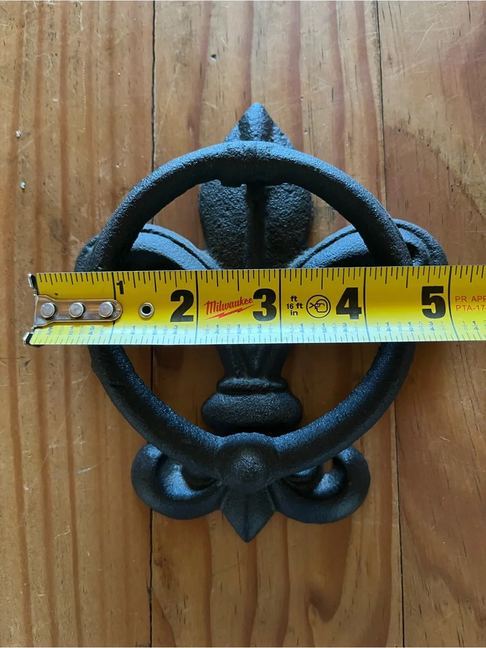 Black Cast Iron Door Knocker Fleur-de-Lis
